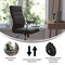 Flash Furniture Black LeatherSoft Roller Wheel Executive Chair GO-2286H-BK-RSGLD-RLB-GG - alternate 4